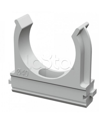 Крепеж-клипса для труб АБС-пластик в п/э д40 (15шт/300шт уп/кор) Промрукав (PR.02640) в Хасавюрте Держатели, клипсы, скобы Pintop.ru