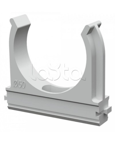 Крепеж-клипса для труб АБС-пластик в п/э д50 (10шт/200шт уп/кор) Промрукав (PR.02650) в Хасавюрте Держатели, клипсы, скобы Pintop.ru