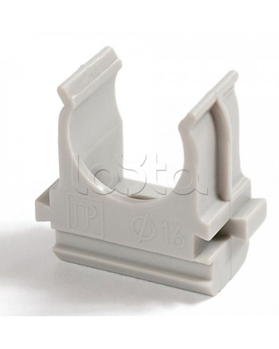 Крепеж-клипса для труб Полистирол д25 (10шт/500шт уп/кор) Промрукав (PR.02725м) в Хасавюрте Держатели, клипсы, скобы Pintop.ru