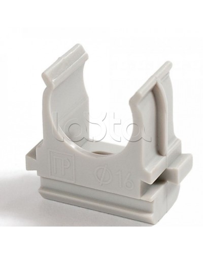 Крепеж-клипса для труб Полистирол д32 (10шт/500шт уп/кор) Промрукав (PR.02732м) в Хасавюрте Держатели, клипсы, скобы Pintop.ru