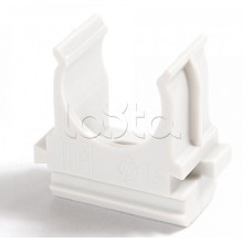 Крепёж-клипса для труб Полистирол белая д50 (10шт/200шт уп/кор) Промрукав (PR.02750б)