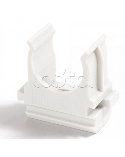 Крепёж-клипса для труб Полистирол белая д50 (10шт/200шт уп/кор) Промрукав (PR.02750б) в Хасавюрте Держатели, клипсы, скобы Pintop.ru