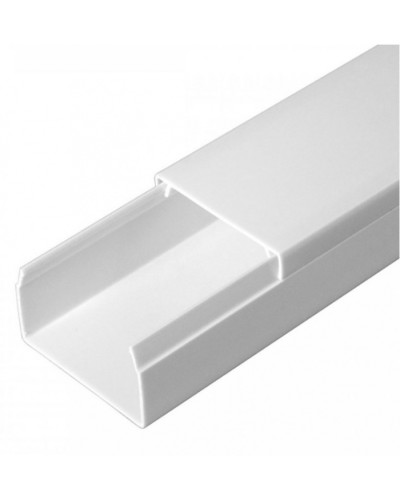Кабель-канал белый 2-й замок в п/э 40х25 (24 м/уп) Промрукав (PR03.0053) в Хасавюрте Кабель-канал Pintop.ru