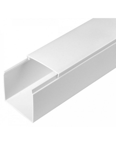 Кабель-канал белый 2-й замок в п/э 60х60 (12 м/уп) Промрукав (PR03.0056) в Хасавюрте Кабель-канал Pintop.ru