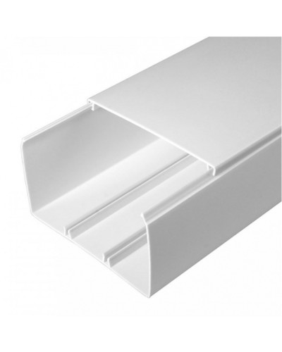 Кабель-канал белый 2-й замок в п/э 100х60 (8 м/уп) Промрукав (PR03.0060) в Хасавюрте Кабель-канал Pintop.ru