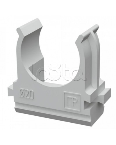 Крепеж-клипса для труб АБС-пластик в карт д20 (150шт/1500шт уп/кор) Промрукав (PR.0620) в Хасавюрте Держатели, клипсы, скобы Pintop.ru