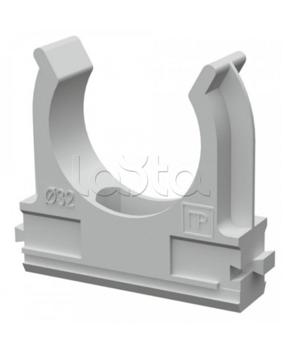 Крепеж-клипса для труб АБС-пластик в карт д32 (50шт/500шт уп/кор) Промрукав (PR.0632) в Хасавюрте Держатели, клипсы, скобы Pintop.ru