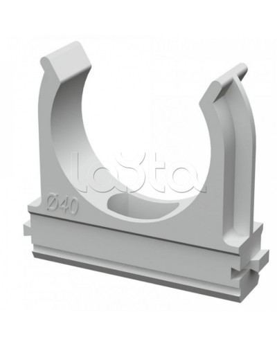 Крепеж-клипса для труб АБС-пластик в карт д40 (30шт/300шт уп/кор) Промрукав (PR.0640) в Хасавюрте Держатели, клипсы, скобы Pintop.ru