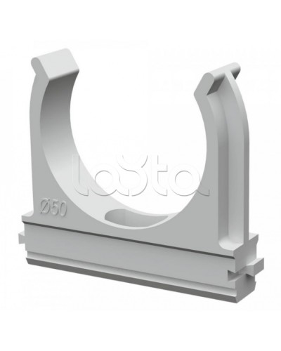 Крепеж-клипса для труб АБС-пластик в карт д50 (20шт/200шт уп/кор) Промрукав (PR.0650) в Хасавюрте Держатели, клипсы, скобы Pintop.ru