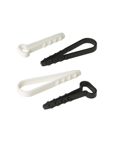 Дюбель-хомут для плоского кабеля 5-8 мм черный (10шт) Промрукав (PR08.6954) в Хасавюрте Крепеж: Дюбели, шурупы, саморезы Pintop.ru