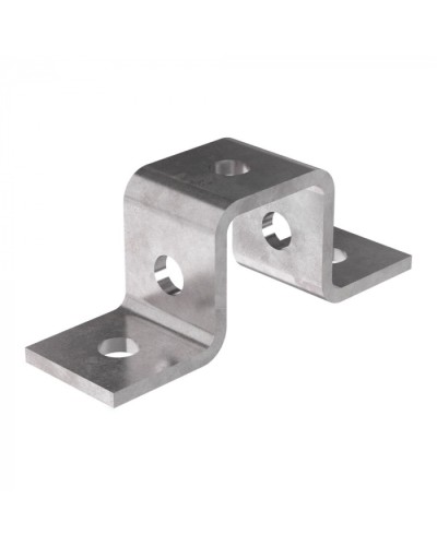 Пластина П-образная 5 отверстий профиль 41х41 HDZ Промрукав (PR08.8793) в Хасавюрте Аксессуары для лотков Pintop.ru