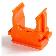 Крепёж-клипса для труб АБС-пластик оранжевая д16 в малой упаковке (10шт/1000шт уп/кор) Промрукав (PR13.0066)