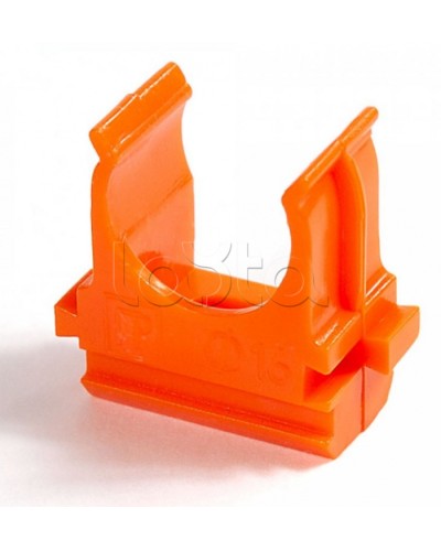 Крепёж-клипса для труб АБС-пластик оранжевая д16 в малой упаковке (10шт/1000шт уп/кор) Промрукав (PR13.0066) в Хасавюрте Держатели, клипсы, скобы Pintop.ru