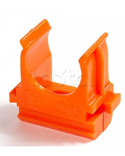 Крепёж-клипса для труб АБС-пластик оранжевая д20 в малой упаковке (10шт/1000шт уп/кор) Промрукав (PR13.0067) в Хасавюрте Держатели, клипсы, скобы Pintop.ru