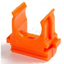 Крепёж-клипса для труб АБС-пластик оранжевая д25 в малой упаковке (10шт/500шт уп/кор) Промрукав (PR13.0068)