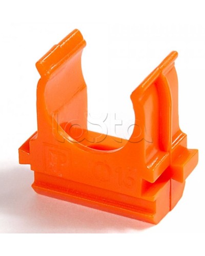 Крепёж-клипса для труб АБС-пластик оранжевая д25 в малой упаковке (10шт/500шт уп/кор) Промрукав (PR13.0068) в Хасавюрте Держатели, клипсы, скобы Pintop.ru