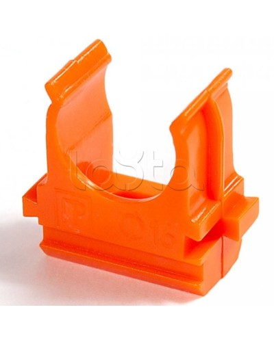 Крепёж-клипса для труб АБС-пластик оранжевая д32 в малой упаковке (10шт/500шт уп/кор) Промрукав (PR13.0115) в Хасавюрте Держатели, клипсы, скобы Pintop.ru