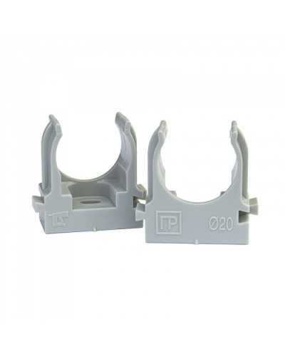 Крепеж-клипса для труб для монтажного пистолета серая в п/э д20 (100шт/900шт уп/кор) Промрукав PR13.0120 в Хасавюрте Держатели, клипсы, скобы Pintop.ru