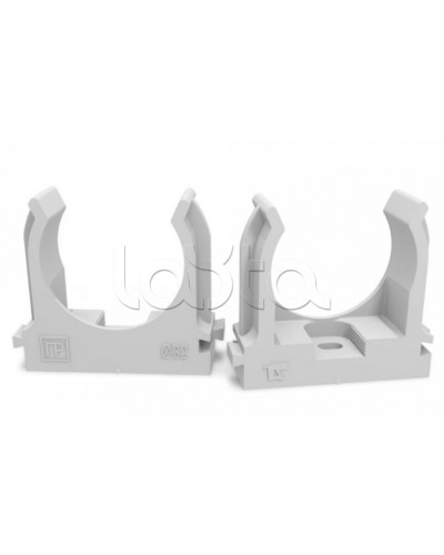 Крепеж-клипса для труб для монтажного пистолета серая в п/э д32 (25шт/500шт уп/кор) Промрукав (PR13.0122) в Хасавюрте Держатели, клипсы, скобы Pintop.ru