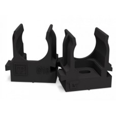 Крепеж-клипса для труб для монтажного пистолета черная в п/э д16 (100шт/1100шт уп/кор) Промрукав (PR13.0131)