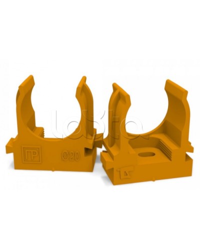 Крепеж-клипса для труб для монтажного пистолета оранжевая д20 (100шт/900шт уп/кор) Промрукав (PR13.0152) в Хасавюрте Держатели, клипсы, скобы Pintop.ru