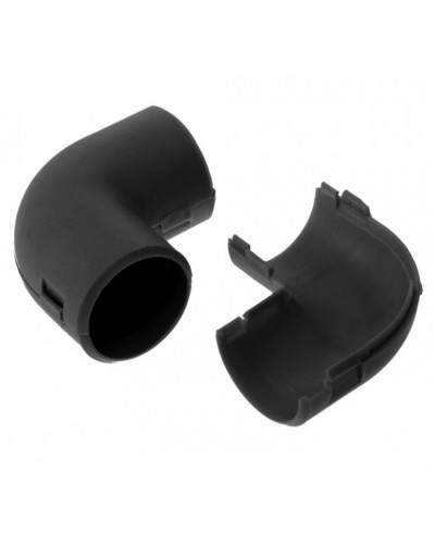 Соединитель угловой разборный черный д16 (5шт/700шт уп/кор) Промрукав (PR13.0173) в Хасавюрте Повороты, муфты, тройники Pintop.ru