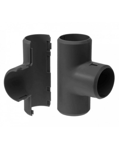 Тройник разборный черный д16 (5шт/500 шт уп/кор) Промрукав (PR13.0177) в Хасавюрте Повороты, муфты, тройники Pintop.ru