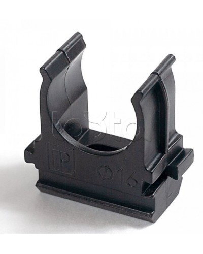 Крепёж-клипса для труб Полистирол черная д16 в малой упаковке (10шт/1000шт уп/кор) Промрукав (PR13.0209) в Хасавюрте Держатели, клипсы, скобы Pintop.ru