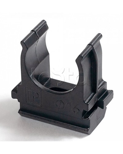 Крепёж-клипса для труб Полистирол черная д25 в малой упаковке (10шт/500шт уп/кор) Промрукав (PR13.0211) в Хасавюрте Держатели, клипсы, скобы Pintop.ru