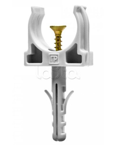 Крепеж-клипса с дюбелем и саморезом серая д20 (100шт/1200шт уп/кор) Промрукав (PR13.0216) в Хасавюрте Крепеж: Дюбели, шурупы, саморезы Pintop.ru