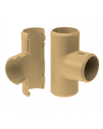 Тройник разборный сосна д32 (1шт/200шт уп/кор) Промрукав (PR13.0254) в Хасавюрте Повороты, муфты, тройники Pintop.ru