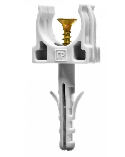 Крепеж-клипса с дюбелем и саморезом серая д16 в малой упаковке (10шт/900шт уп/кор) Промрукав (PR13.0307) в Хасавюрте Крепеж: Дюбели, шурупы, саморезы Pintop.ru