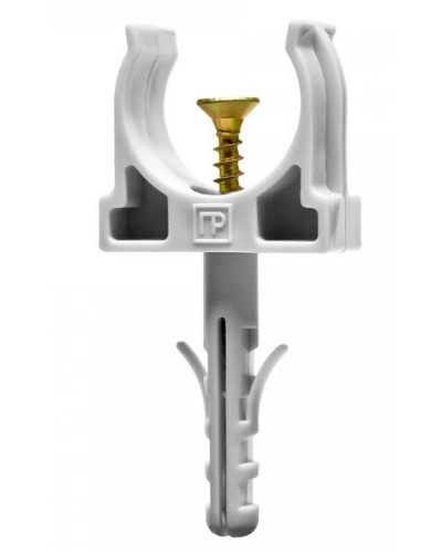 Крепеж-клипса с дюбелем и саморезом серая д20 в малой упаковке (10шт/900шт уп/кор) Промрукав (PR13.0308) в Хасавюрте Крепеж: Дюбели, шурупы, саморезы Pintop.ru