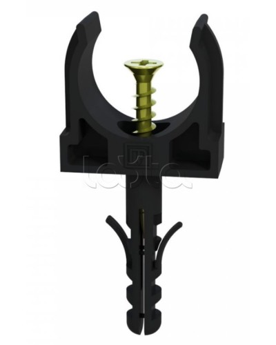 Крепеж-клипса с дюбелем и саморезом черная д16 в малой упаковке (10шт/900шт уп/кор) Промрукав (PR13.0311) в Хасавюрте Крепеж: Дюбели, шурупы, саморезы Pintop.ru