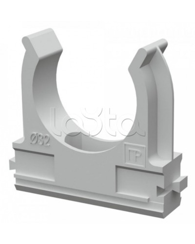Крепёж-клипса для труб д32 безгалогенная (HF) атмосферостойкая серая (25шт/500шт уп/кор) Промрукав (PR13.0347) в Хасавюрте Держатели, клипсы, скобы Pintop.ru