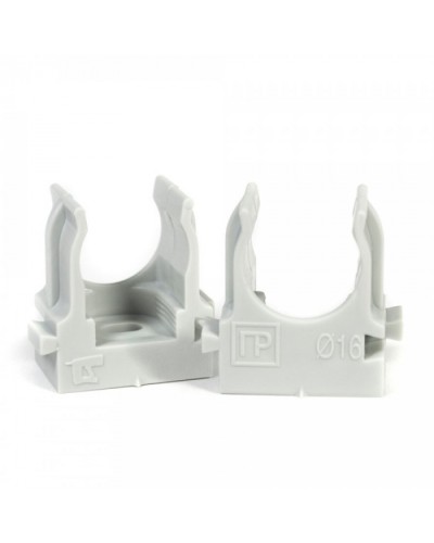 Крепеж-клипса для труб для монтажного пистолета серая в гофроящике d16 мм (1400шт/кор) Промрукав (PR13.0452) в Хасавюрте Держатели, клипсы, скобы Pintop.ru