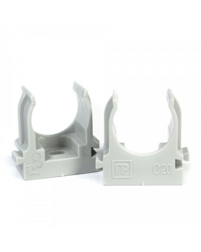 Крепеж-клипса для труб для монтажного пистолета серая в гофроящике d20 мм (1200шт/кор) Промрукав (PR13.0453) в Хасавюрте Держатели, клипсы, скобы Pintop.ru
