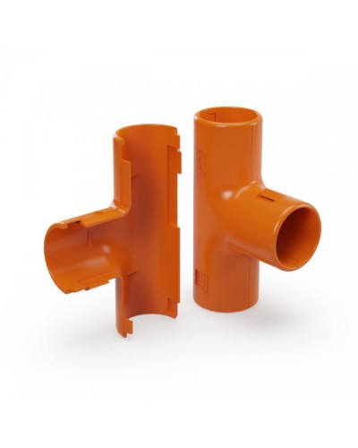 Тройник разборный оранжевый d25 мм (30шт/300шт уп/кор) Промрукав (PR13.1160) в Хасавюрте Повороты, муфты, тройники Pintop.ru