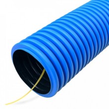 Труба гофрированная двустенная ПНД гибкая тип 750 (SN38) с/з синяя д50 (100м/уп) Промрукав (PR15.0042)