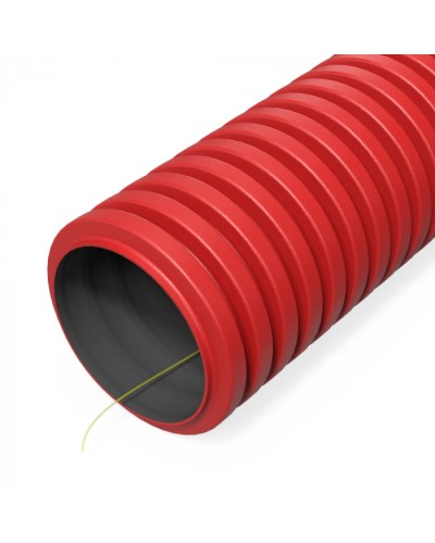 Труба гофр. двуст. ПНД гибкая тип 1250 (SN63) с/з красная d50 мм (100м/200м уп/пал) Промрукав (PR15.00977) в Хасавюрте Труба гофрированная Pintop.ru