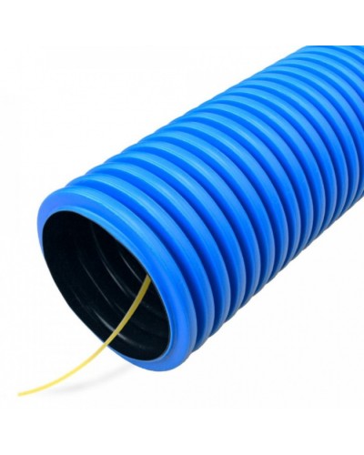 Труба гофрированная двустенная ПЭ гибкая тип 450 (SN26) с/з синяя д50 (50м/уп) Промрукав (PR15.0115) в Хасавюрте Труба гофрированная Pintop.ru