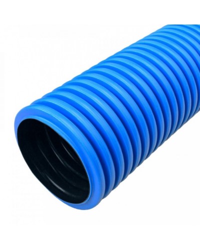 Труба гофрированная двустенная ПНД жесткая тип 450 (SN12) синяя д90 5,7м (34,2м/уп) Промрукав (PR15.0122) в Хасавюрте Труба гофрированная Pintop.ru