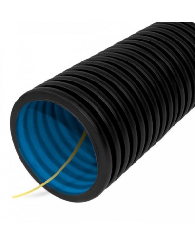 Труба гофрированная двустенная ПНД гибкая тип 450 (SN12) с/з черная д90 (50м/уп) Промрукав (PR15.0143) в Хасавюрте Труба гофрированная Pintop.ru