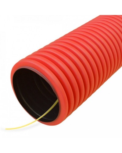 Труба гофрированная двустенная ПНД гибкая тип 450 (SN18) с/з красная д63 (20м/уп) Промрукав (PR15.0235) в Хасавюрте Труба гофрированная Pintop.ru
