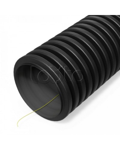 Труба гофрированная двустенная ПНД гибкая тип 450 (SN18) стойкая к ультрафиолету с/з черная d63 мм (50м/уп) Промрукав (PR15.0313) в Хасавюрте Труба гофрированная Pintop.ru