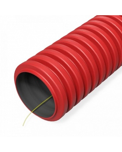 Труба гофрированная двустенная ПНД гибкая тип 450 (SN34) с/з красная d32 мм (150м/уп) Промрукав (PR15.0267) в Хасавюрте Труба гофрированная Pintop.ru
