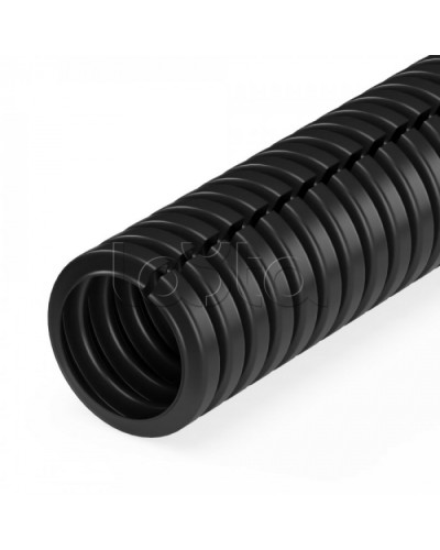 Труба гофрированная ПП безгалогенная (HF) разрезная черная dвн 7,0 мм, dнар 10,0 мм (10м/уп) Промрукав (PR02.0300) в Хасавюрте Труба гофрированная Pintop.ru