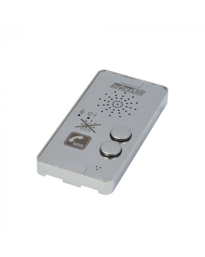 Переговорное устройство с кнопкой отключения оповещателя (зеркальная поверхность) Кристалл СДК-029.МГН.2 в Хасавюрте Дополнительное оборудование для ОПС Pintop.ru