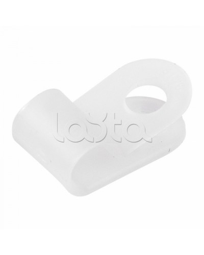 Кабельная скоба пластиковая 5мм для крепления термокабеля Спектрон-КС-5 в Хасавюрте Держатели, клипсы, скобы Pintop.ru