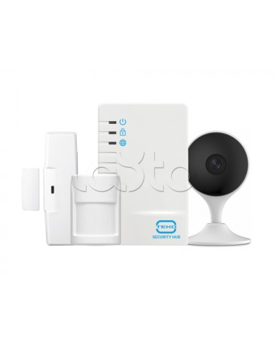 Комплектбеспроводной GSM сигнализации Теко Security Hub с видеокамерой в Хасавюрте Дополнительное оборудование для ОПС Pintop.ru